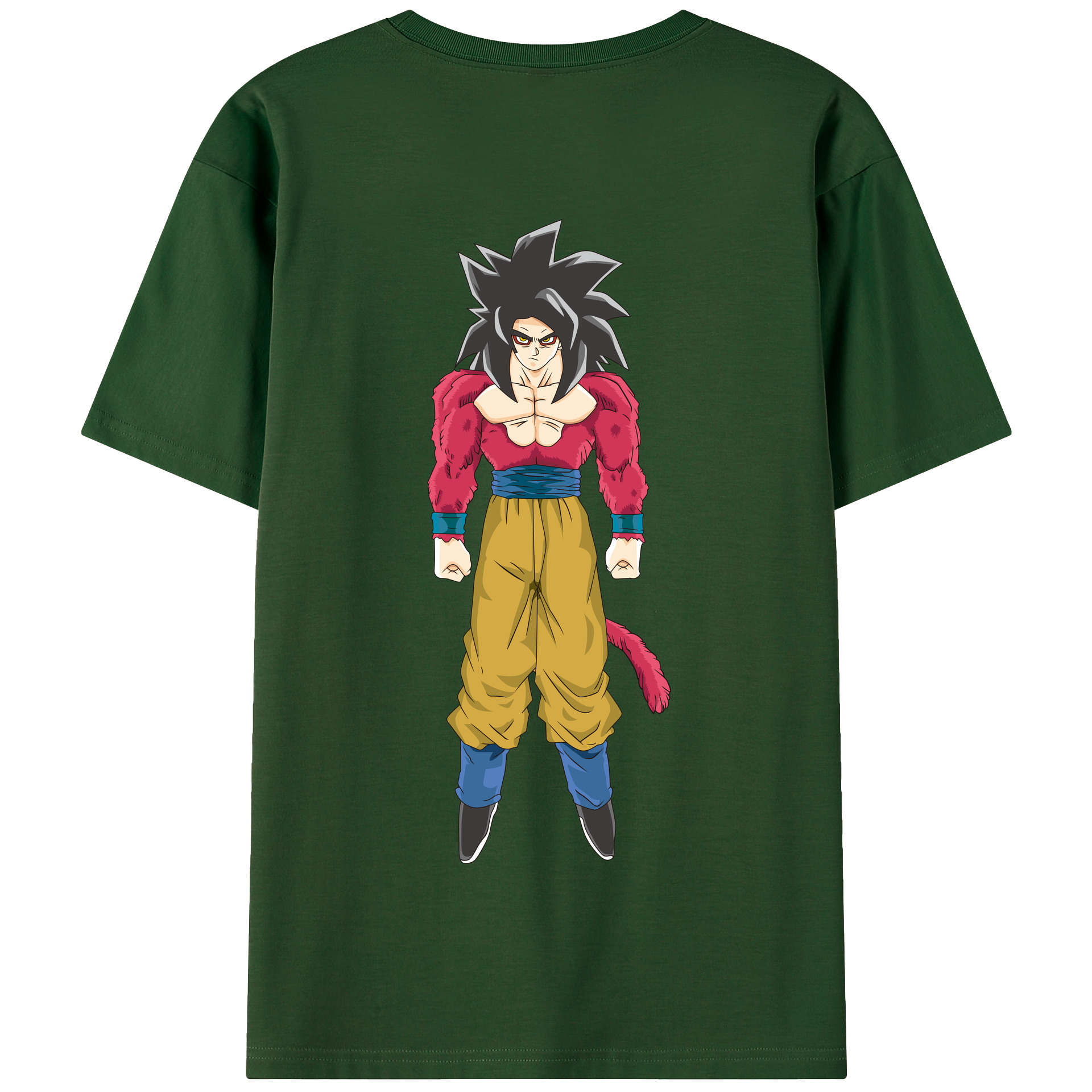 （画像用） ドラゴンボール 孫悟空（そん ごくう）Son Goku カカロット DRAGON BALL Kakarotto 綿100％半袖Tシャツ（背面プリント）